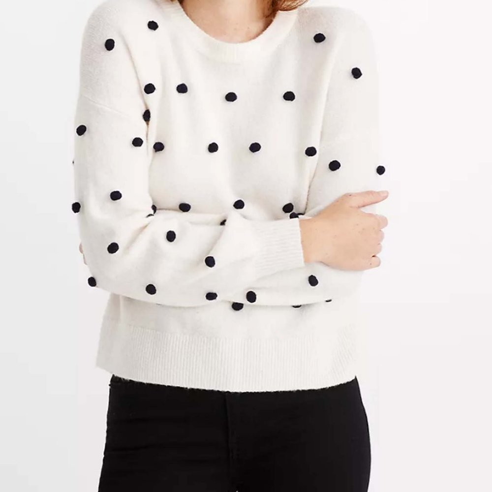 NWOT Madewell Brockton Bobble Knit Wool Sweater XS